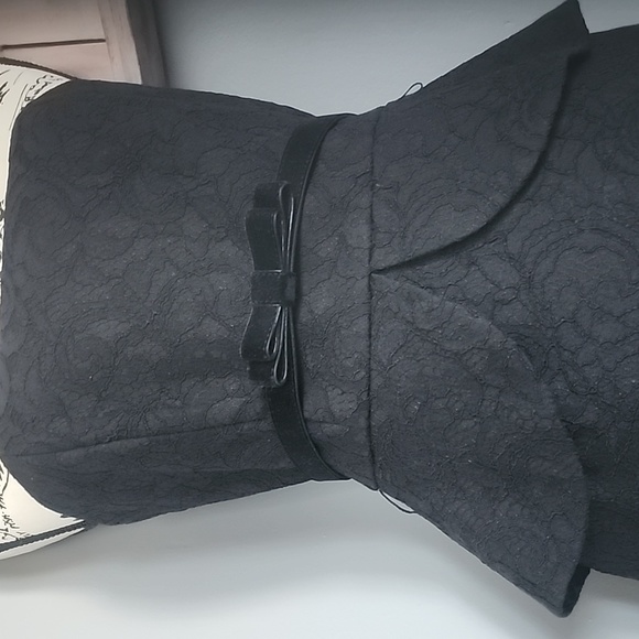 White House Black Market   Black Strapless Lace Cocktail Dress - Picture 7 of 12